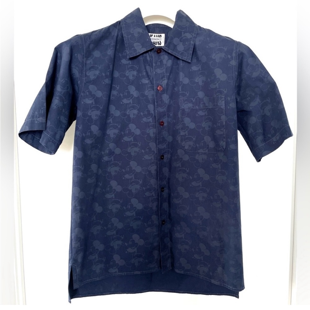 Iceberg Jeans Mickey Mouse printed short sleeve button down made in Italy